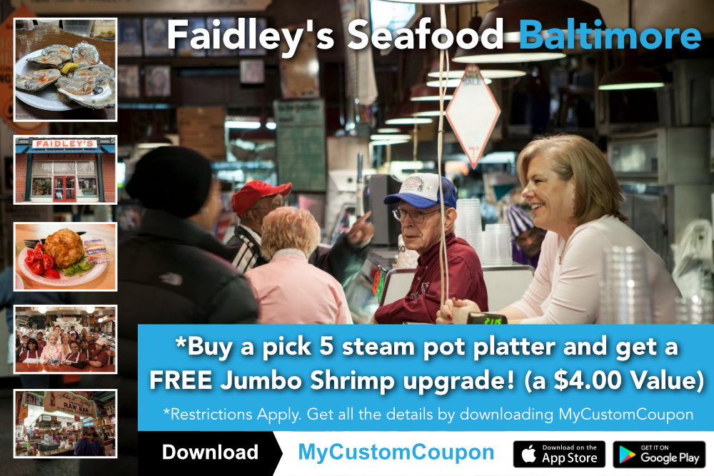 image of Faidley's Seadfood restaurant in Baltimore Maryland